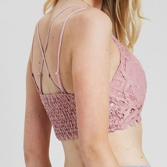 NEW Pink Lace Bralette - Picture 2 of 2